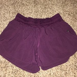 Dark Purple Elastic Lululemon Athletic Shorts